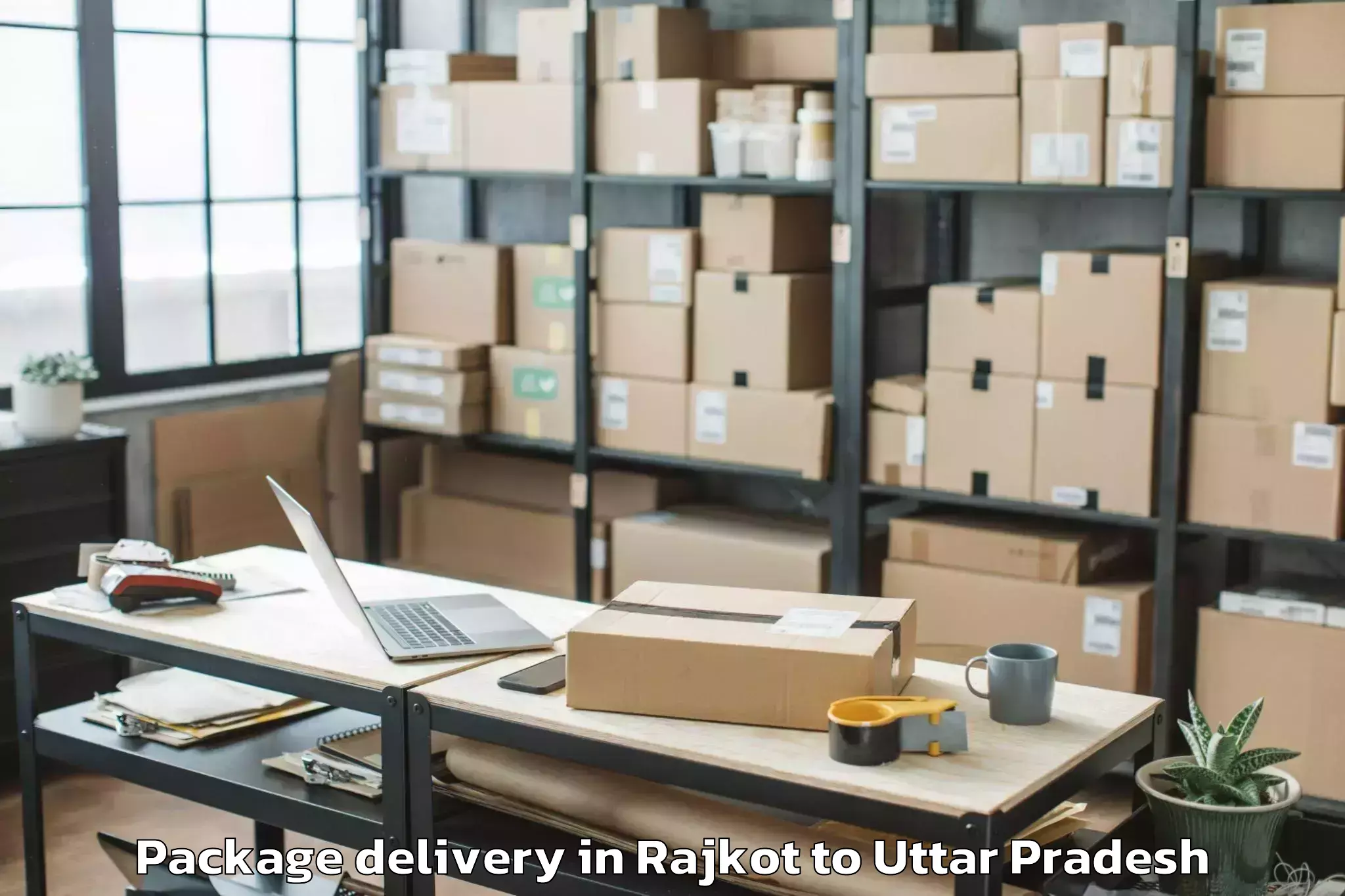 Book Rajkot to Pukhrayan Package Delivery Online